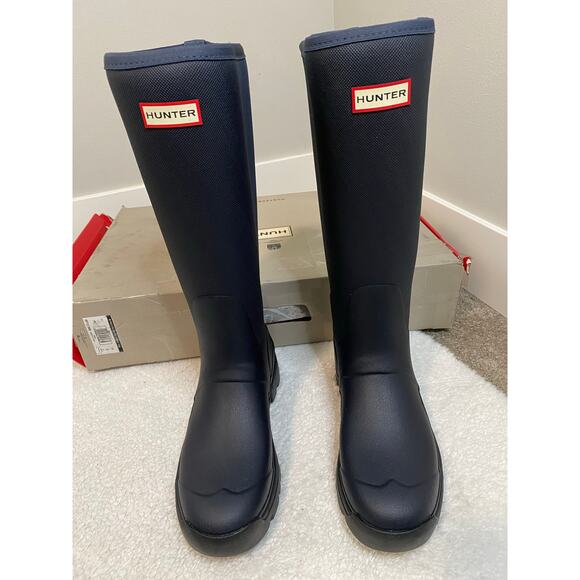 New Hunter Balmoral Hybrid Ladies Tall Wellington Boots Size 9 - Picture 3 of 5